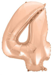  Rose Gold 4-es szám fólia lufi 92 cm (MLG106305) - decorit