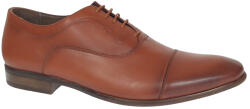 NEVALIS Pantofi barbati office eleganti din piele naturala Maro Cognac 745MC, marimea 42