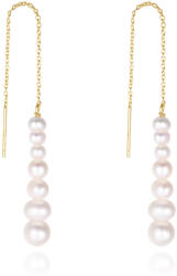 BeSpecial Cercei argint 925 placati cu aur 14K cu perle naturale (ERR36)