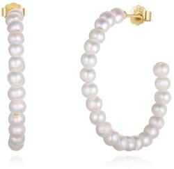 BeSpecial Cercei argint 925 placati cu aur 14K cu perle naturale (ERR37)