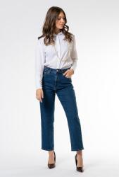 Hermosa Blugi mom fit cu talie inalta, Hermosa 35870, bleumarin