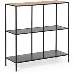 Bizzotto Consola otel negru mdf natur Haldor 82x33x85h (0730993)