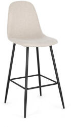 Bizzotto Set 4 scaune bar negru bej Irelia 44x53x112h (0734244)
