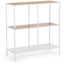 Bizzotto Consola otel alb mdf natur Haldor 82x33x85h (0730992)