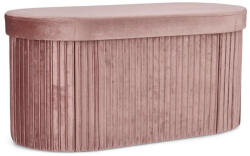 Bizzotto Bancuta catifea roz Jocelyn 76x38x38 cm (0730241)