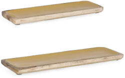 Bizzotto Set 2 tavi lemn mango email galben Thara 38x12x2h, 46x15x2h (0550945) Tava