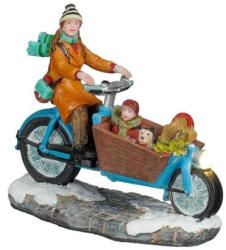  Luville Molendam Mom on her cargo bike battery operated