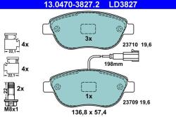 ATE set placute frana, frana disc ATE Ceramic 13.0470-3827.2 (13.0470-3827.2)