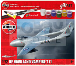 Airfix - Starter Set - de Havilland Vampire T. 11 repülőgép makett 1: 72 (A55204A)