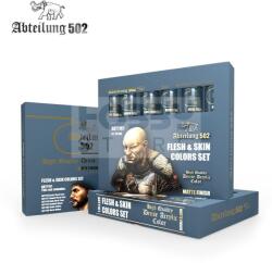 Abteilung 502 - Dense Paint - FLESH AND SKIN COLORS SET - sűrű akrilfesték szett 6X20ml ABT1161