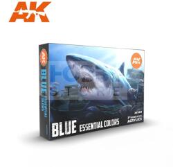 AK Interactive BLUE ESSENTIAL COLORS 3GEN SET festékszett AK11618