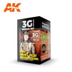 AK Interactive WWII SOVIET PILOT UNIFORM COLORS festék szett AK11692