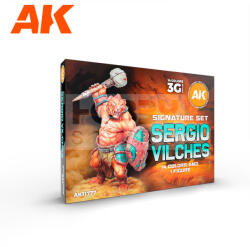 AK Interactive AK-Interactive SERGIO VILCHES - 3GEN SIGNATURE SET - 14 COLORS & 1 FIGURE - festékszett AK11777