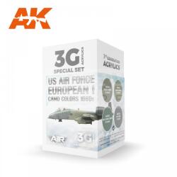 AK Interactive US Air Force European I Camo Colors 1980s festék szett AK11749