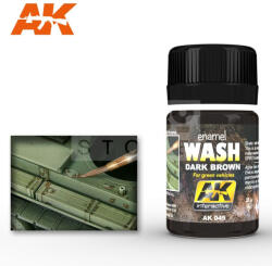AK Interactive AK-Interactive DARK BROWN WASH FOR GREEN VEHICLES 35 ml AK045