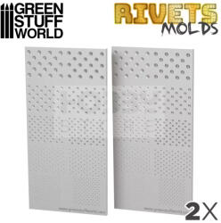 Green Stuff World Silicone molds - RIVETS szilikon formagumi (szegecs-csavar mintájú)