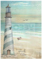 Stamperia A4 rizspapír csom. - Sea Land lighthouse - DFSA4857