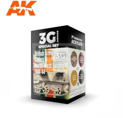 AK Interactive BRITISH ARMY COLORS NORTH-WEST EUROPE 1941-44 festékszett AK11680