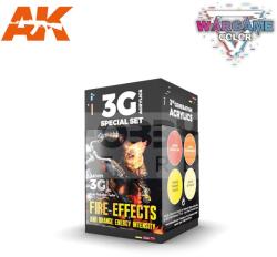 AK Interactive WARGAME COLOR SET. FIRE EFFECTS. festék szett AK1071
