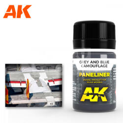 AK Interactive AK-Interactive PANELINER FOR GREY AND BLUE CAMOUFLAGE 35 ml AK2072