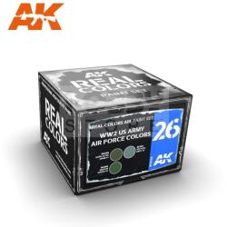 AK Interactive - REAL COLORS WW2 USAAF COLORS - festékszett RCS026