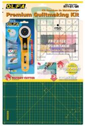 OLFA Patchwork induló készlet vágóalátéttel-textilkéssel-vonalzóval RTY-szett