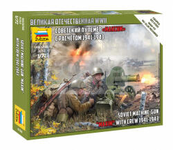 Zvezda Soviet Machine-Gun 'Maxim' with Crew /1941-1943/ 1: 72 (6104Z)
