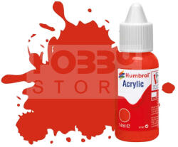Humbrol No 174 Signal Red - Satin - 14ml akrilfesték DB0174