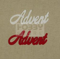 Pentacolor Kft Filc felirat Advent 2 db (piros-fehér) 29216