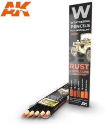 AK Interactive AK-Interactive Weathering Pencil - RUST & STREAKING: EFFECTS SET akvarell ceruza szett - AK10041