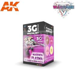 AK Interactive WARGAME COLOR SET- MAGENTA PLASMA AND GLOWING EFFECTS festék szett AK1068
