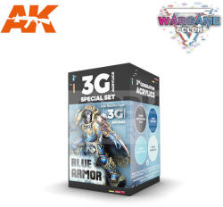 AK Interactive WARGAME COLOR SET- BLUE ARMOR festék szett AK1063