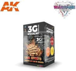 AK Interactive WARGAME COLOR SET. LAVA EFFECTS festék szett AK1072