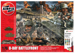 Airfix - Starter Set - D-Day Battlefront Gift Set harcjármű makett 1: 76 (A50009A)