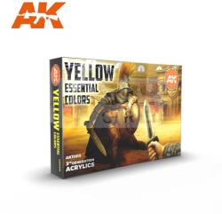 AK Interactive YELLOW ESSENTIAL COLORS 3GEN SET festékszett AK11615