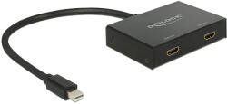 Delock Displayport 1.2-es Elosztó 1 x Mini Displayport-Bemenet - 2 x HDMI-Kimenet 4K
