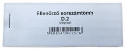  Nyomtatvány ellenőrző sorszámtömb D2 100 lapos 118x40 mm 2 szelvényes vegyes 30 tömb/csomag (D.2/MIX) - robbitairodaszer