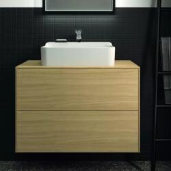 Ideal Standard Dulap baza suspendat Ideal Standard Atelier Conca finisaj stejar deschis 2 sertare si blat cu decupaj central 80 cm (T3941Y6)