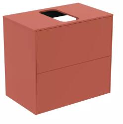 Ideal Standard Dulap baza suspendat Ideal Standard Atelier Conca 2 sertare si blat cu decupaj central 60 cm rosu - oranj mat (T3946Y3)