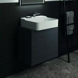 Ideal Standard Dulap baza suspendat Ideal Standard Atelier Conca 2 sertare si blat cu decupaj central 60 cm finisaj stejar inchis (T3946Y4)