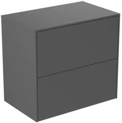 Ideal Standard Dulap baza suspendat Ideal Standard Atelier Conca 2 sertare cu blat 60 cm antracit mat (T4327Y2)