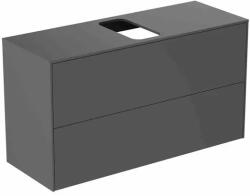 Ideal Standard Dulap baza suspendat Ideal Standard Atelier Conca 2 sertare si blat cu decupaj central 100 cm antracit mat (T3948Y2)