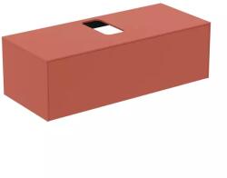 Ideal Standard Dulap baza suspendat Ideal Standard Atelier Conca rosu - oranj mat 1 sertar si blat cu decupaj central 120 cm (T3931Y3)