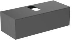 Ideal Standard Dulap baza suspendat Ideal Standard Atelier Conca antracit mat 1 sertar si blat cu decupaj central 120 cm (T3931Y2)