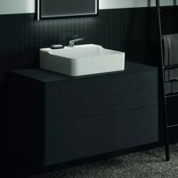 Ideal Standard Dulap baza suspendat Ideal Standard Atelier Conca finisaj stejar inchis 2 sertare si blat cu decupaj central 100 cm (T3942Y4)