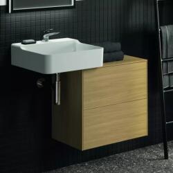 Ideal Standard Dulap baza suspendat Ideal Standard Atelier Conca 2 sertare cu blat 60 cm finisaj stejar deschis (T4327Y6)