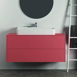 Ideal Standard Dulap baza suspendat Ideal Standard Atelier Conca rosu - oranj mat 2 sertare si blat cu decupaj central 120 cm (T3943Y3)