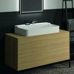 Ideal Standard Dulap baza suspendat Ideal Standard Atelier Conca finisaj stejar deschis 2 sertare si blat cu decupaj central 120 cm (T3943Y6)