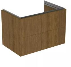 Ideal Standard Dulap baza suspendat Ideal Standard Atelier Conca 2 sertare finisaj nuc inchis 80 cm (T4574Y5)