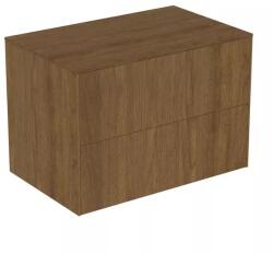 Ideal Standard Dulap baza suspendat Ideal Standard Atelier Conca finisaj nuc inchis 2 sertare cu blat 80 cm (T4322Y5)